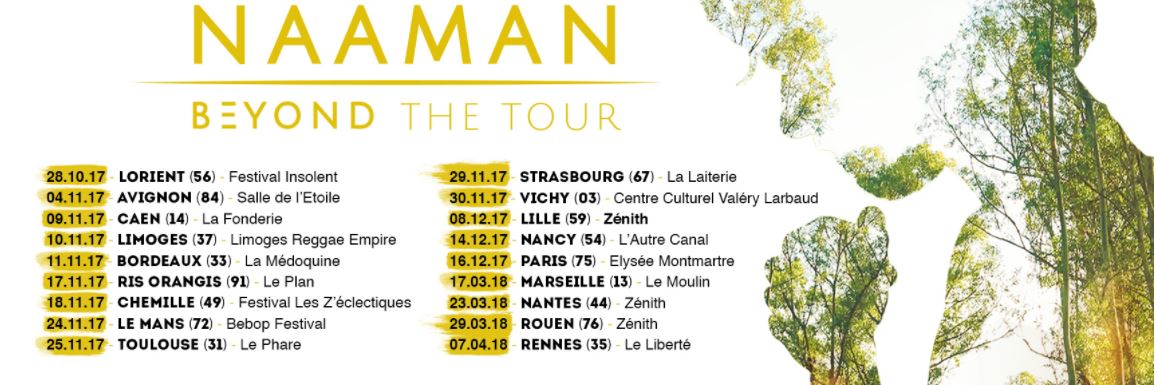 dates de concerts français de l'artiste de reggae Naâman
