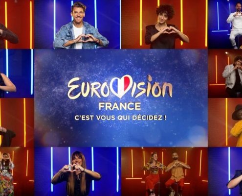 12 photos des finalistes français pour l'Eurovision ainsi que le logo